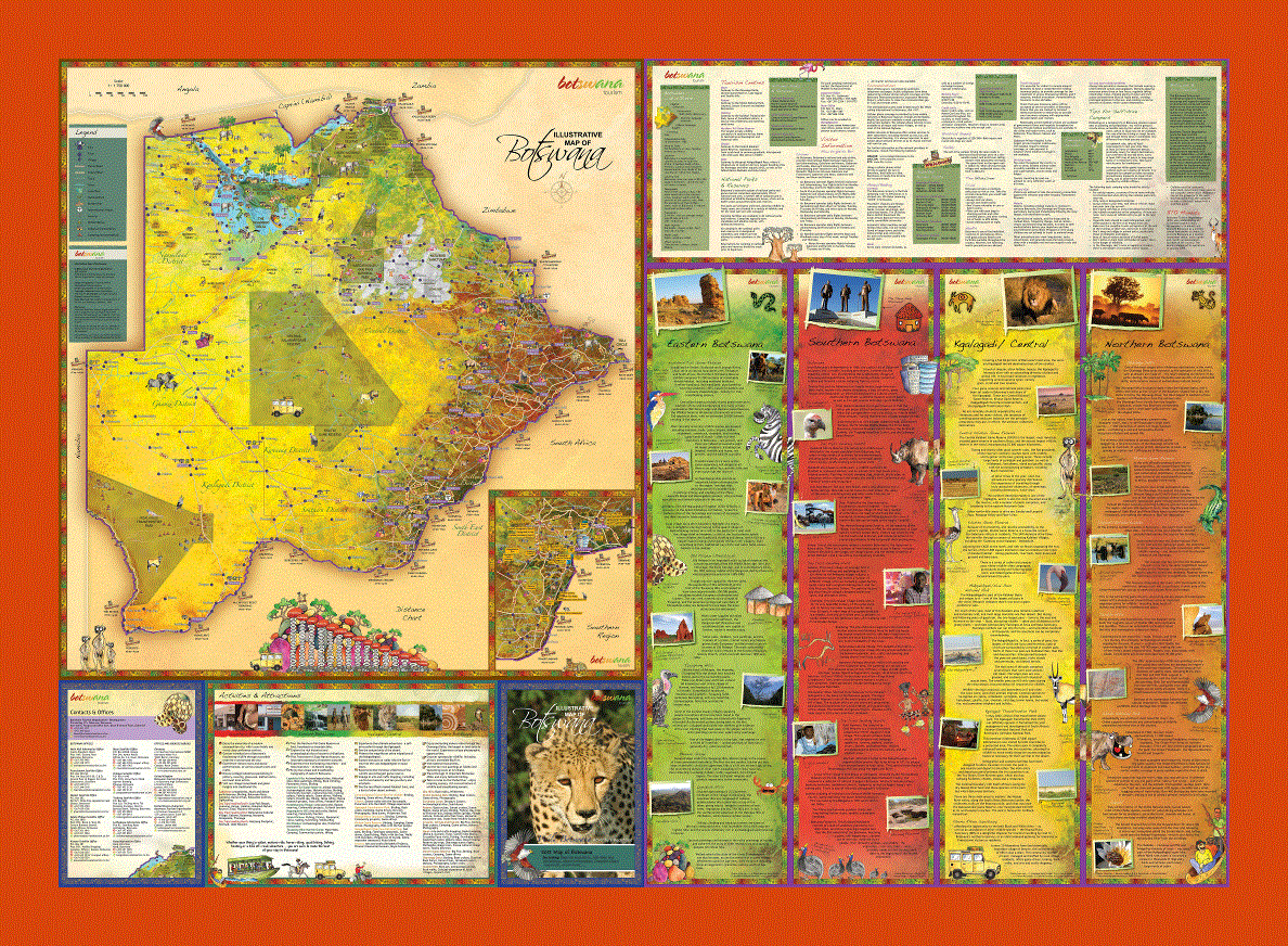 Tourist map of Botswana