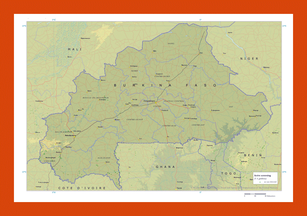 Map of Burkina Faso