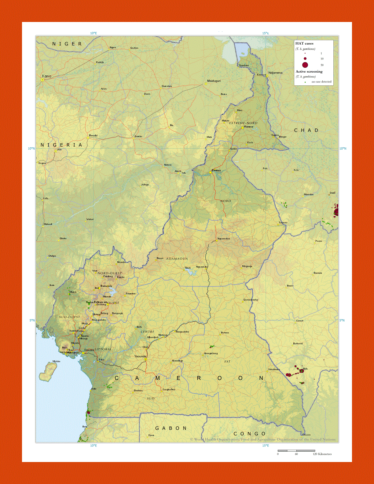 Map of Cameroon