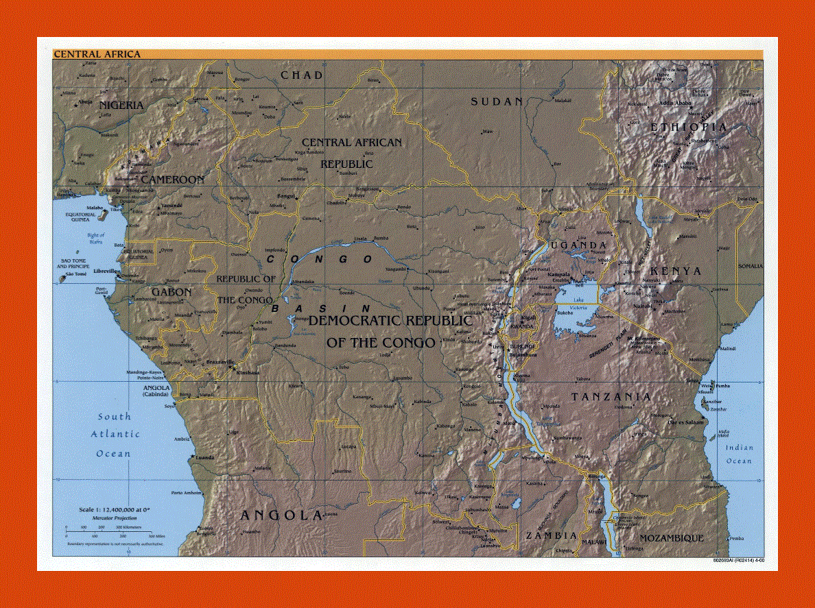 Political map of Central Africa - 2000