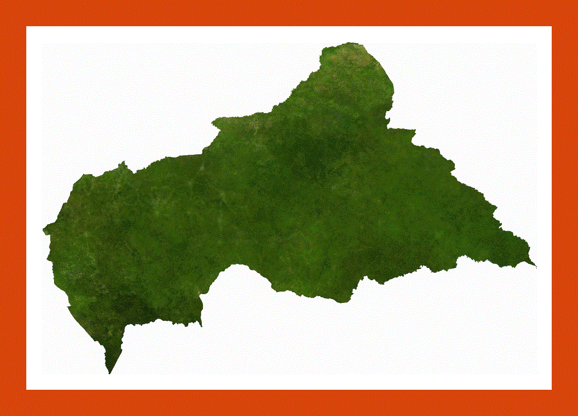 Satellite map of Central African Republic