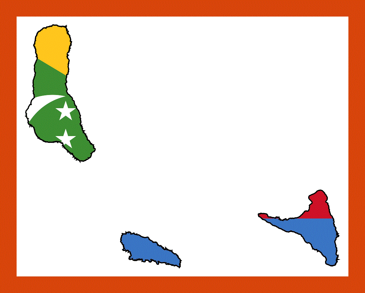 Flag map of Comoros