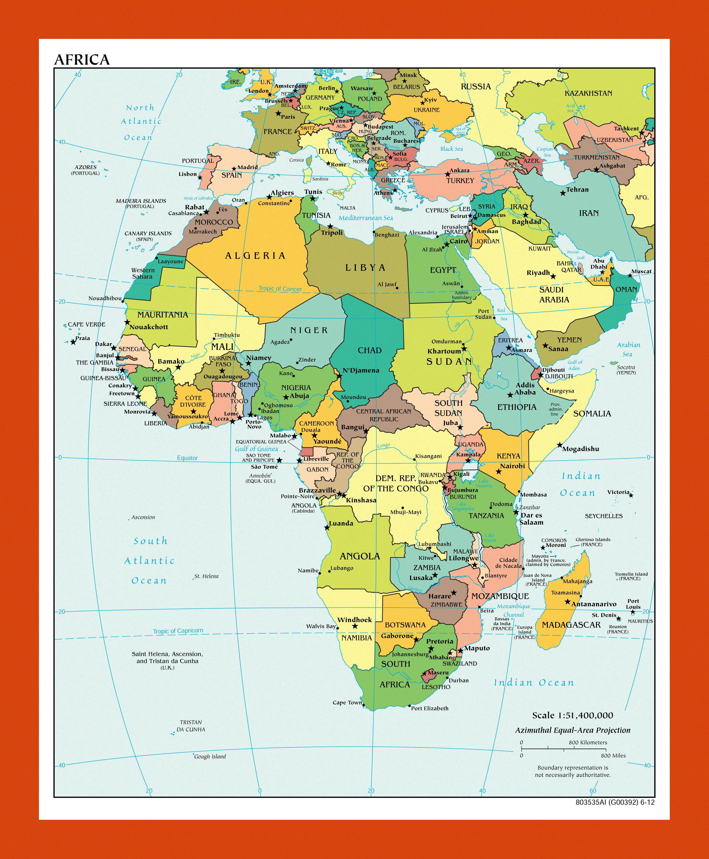 political map of africa