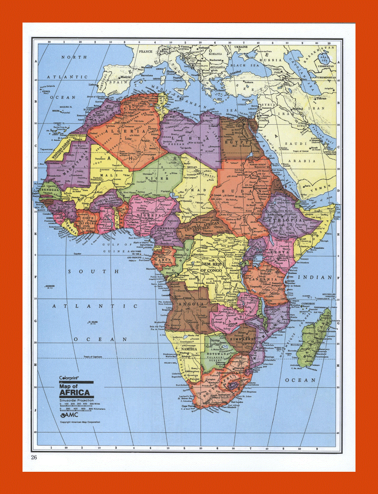 Political map of Africa