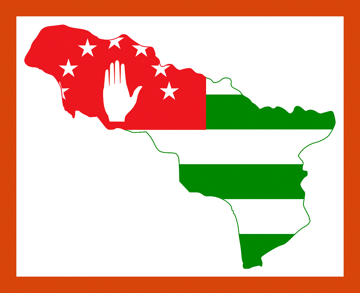 Flag map of Abkhazia