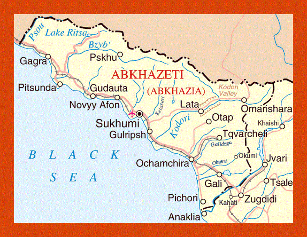 Map of Abkhazia