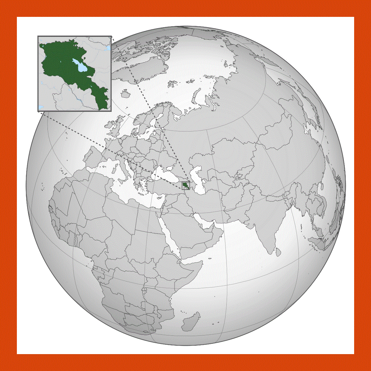 Location map of Armenia