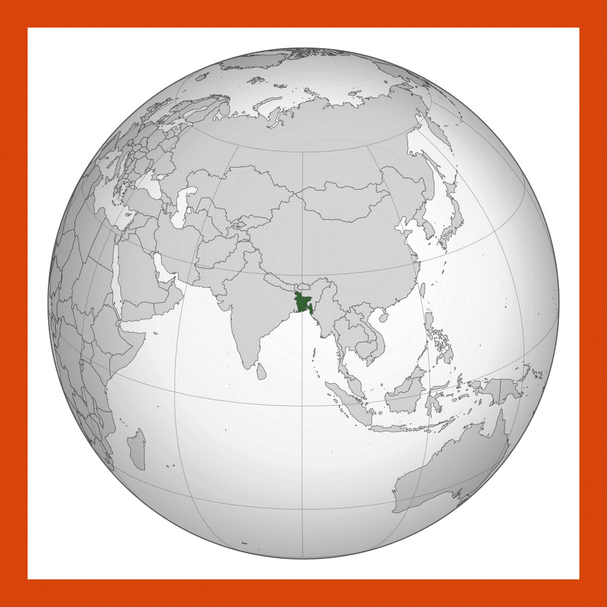 Location map of Bangladesh