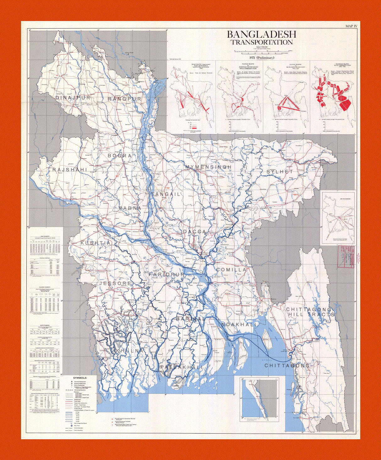 Transportation map of Bangladesh