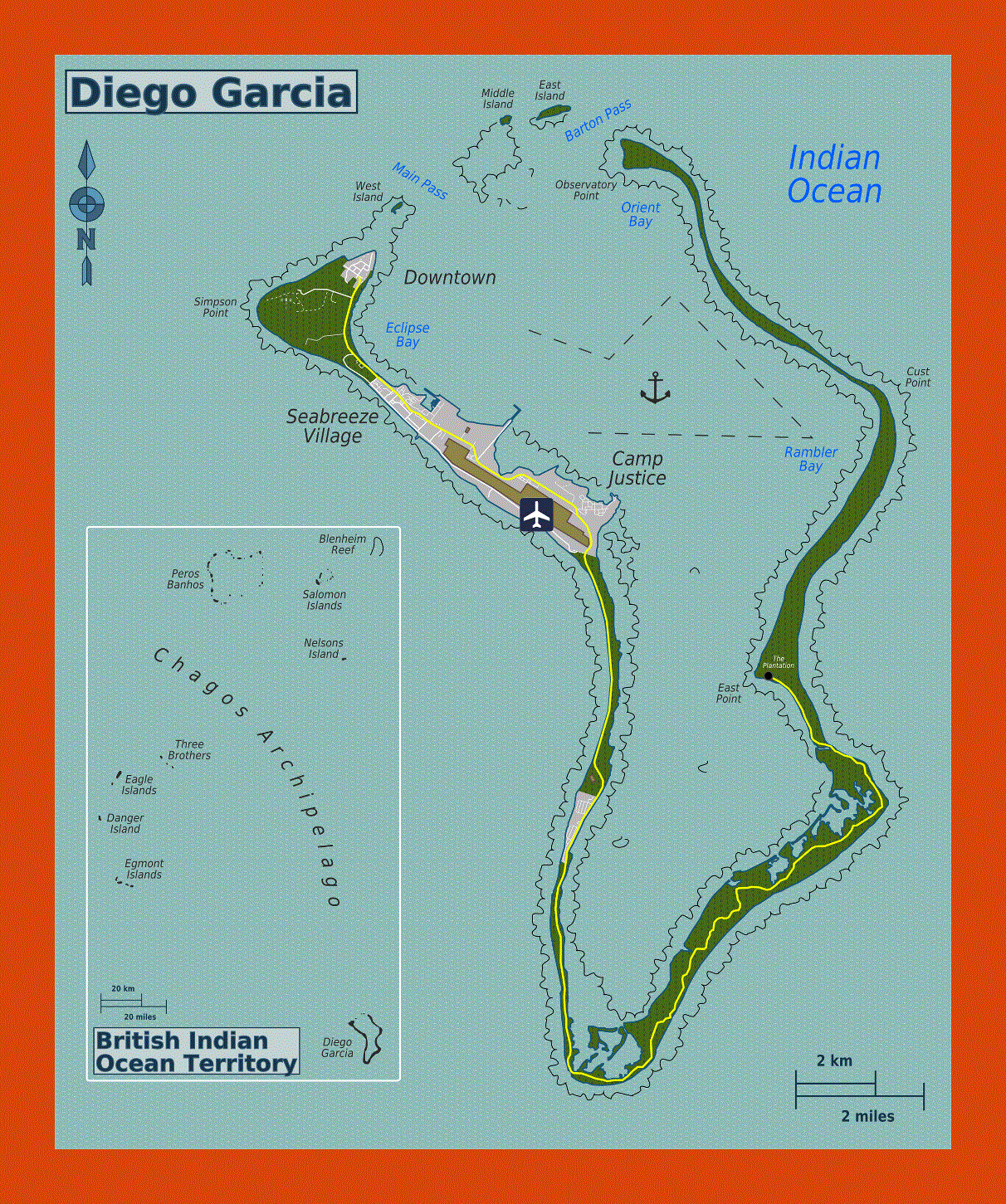 Map of British Indian Ocean Territory