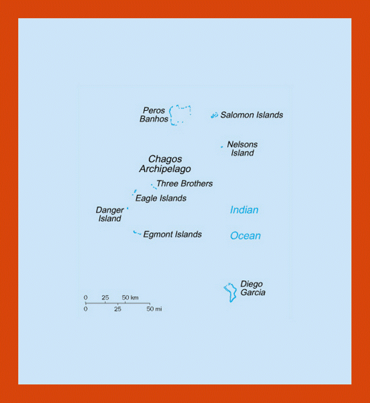 Political map of British Indian Ocean Territory