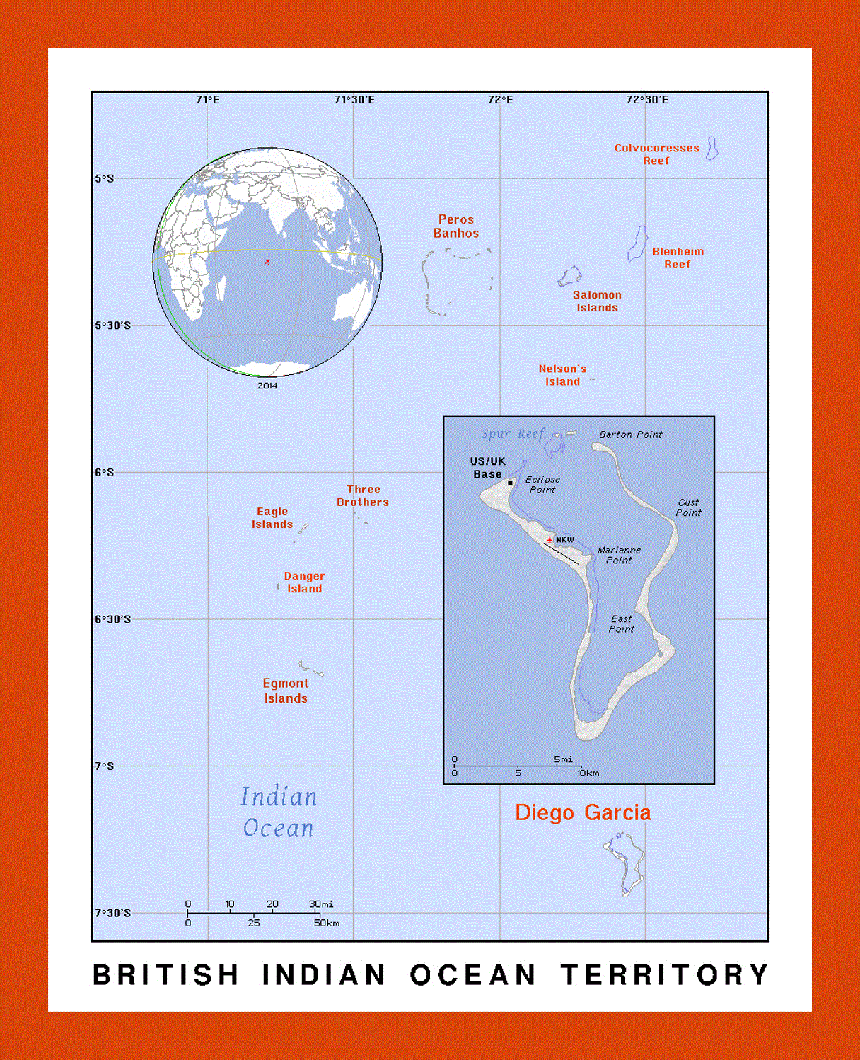 Political map of British Indian Ocean Territory