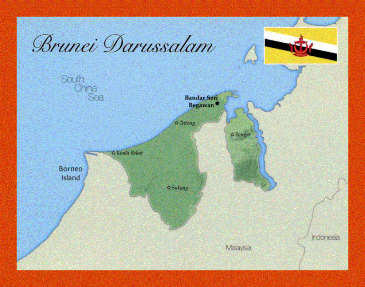 Map of Brunei Darussalam