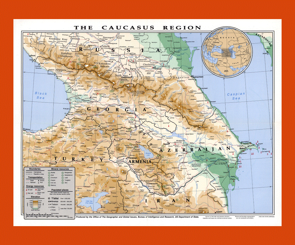 Maps of Caucasus and Central Asia (Caucasus and Central Asia maps ...