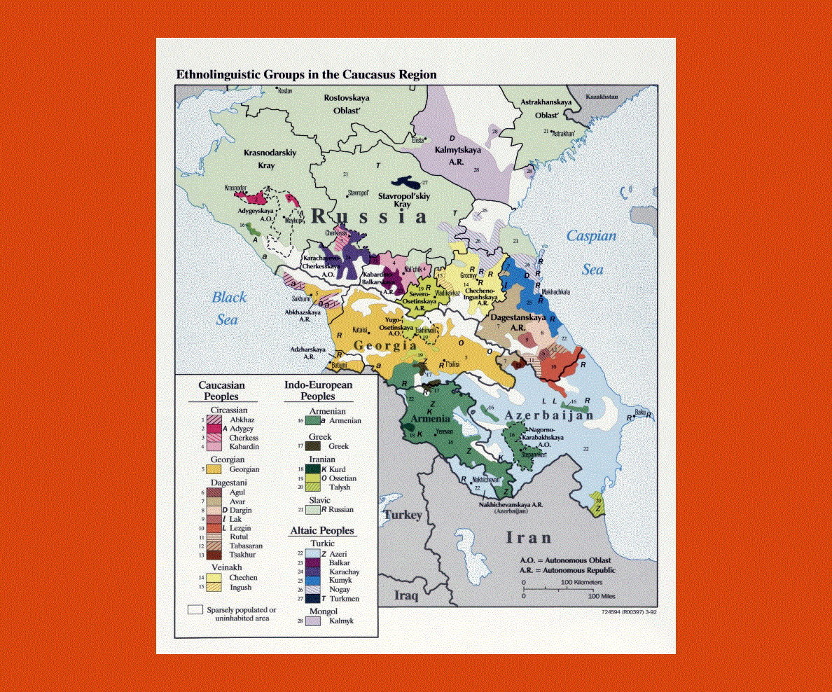 Maps of Caucasus and Central Asia (Caucasus and Central Asia maps ...