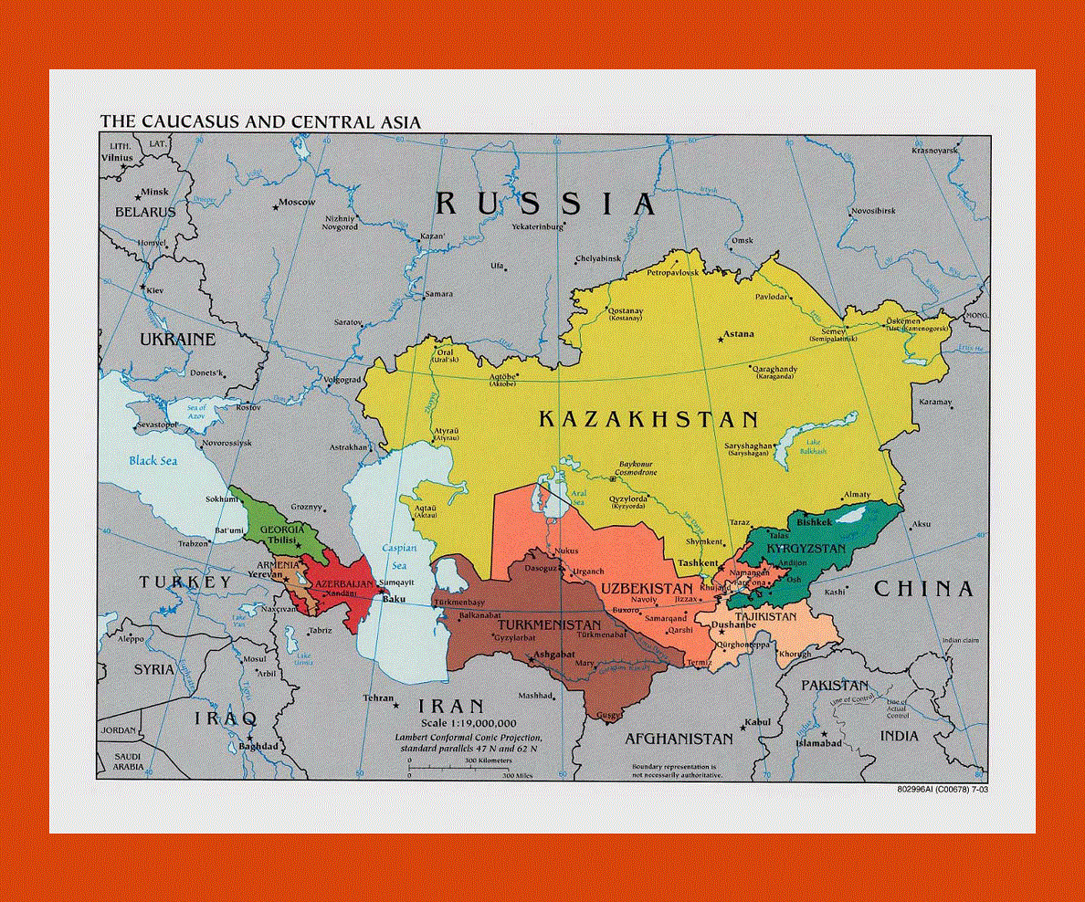 Maps of Caucasus and Central Asia (Caucasus and Central Asia maps ...