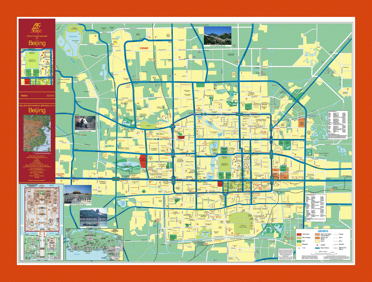 Road map of Beijing city