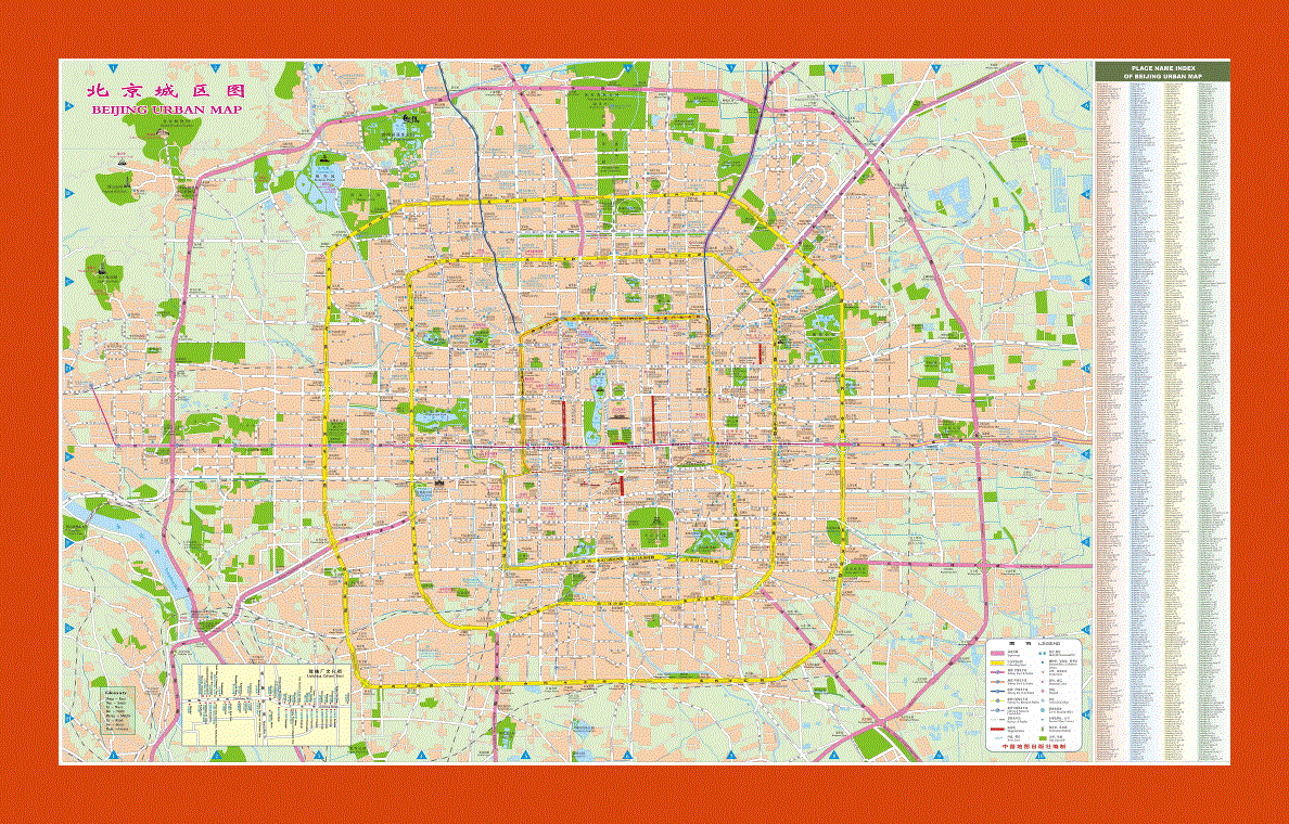 Street map of Beijing city