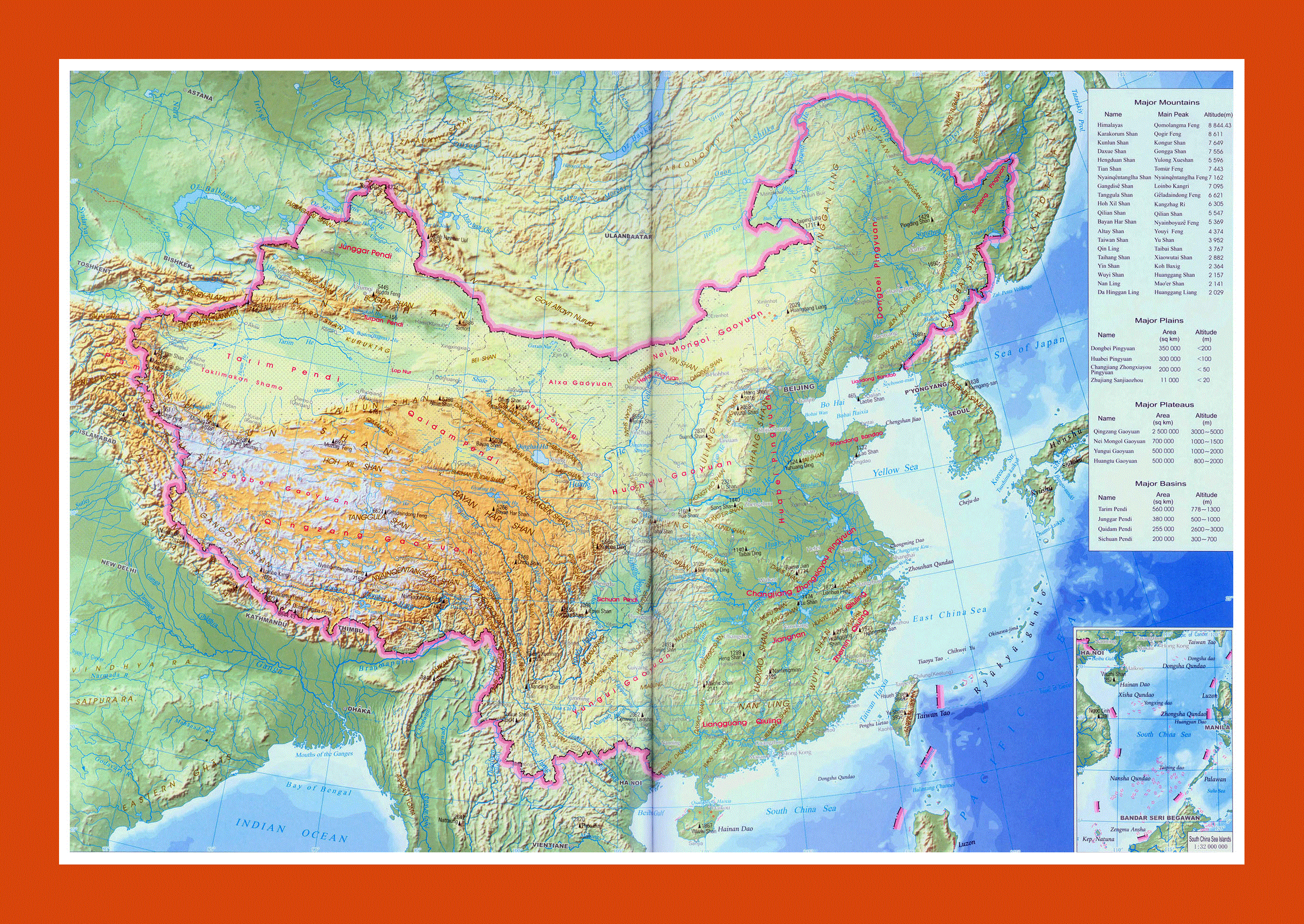 Рельеф китайско корейской платформы. Топографическая карта Китая. Карта Китая физическая карта. Карта Китая физическая карта Китая. Рельеф Китая карта.