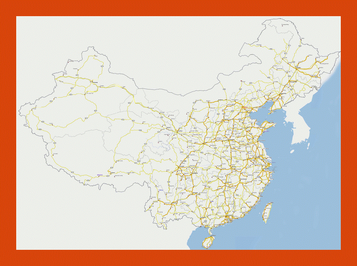 Road map of China