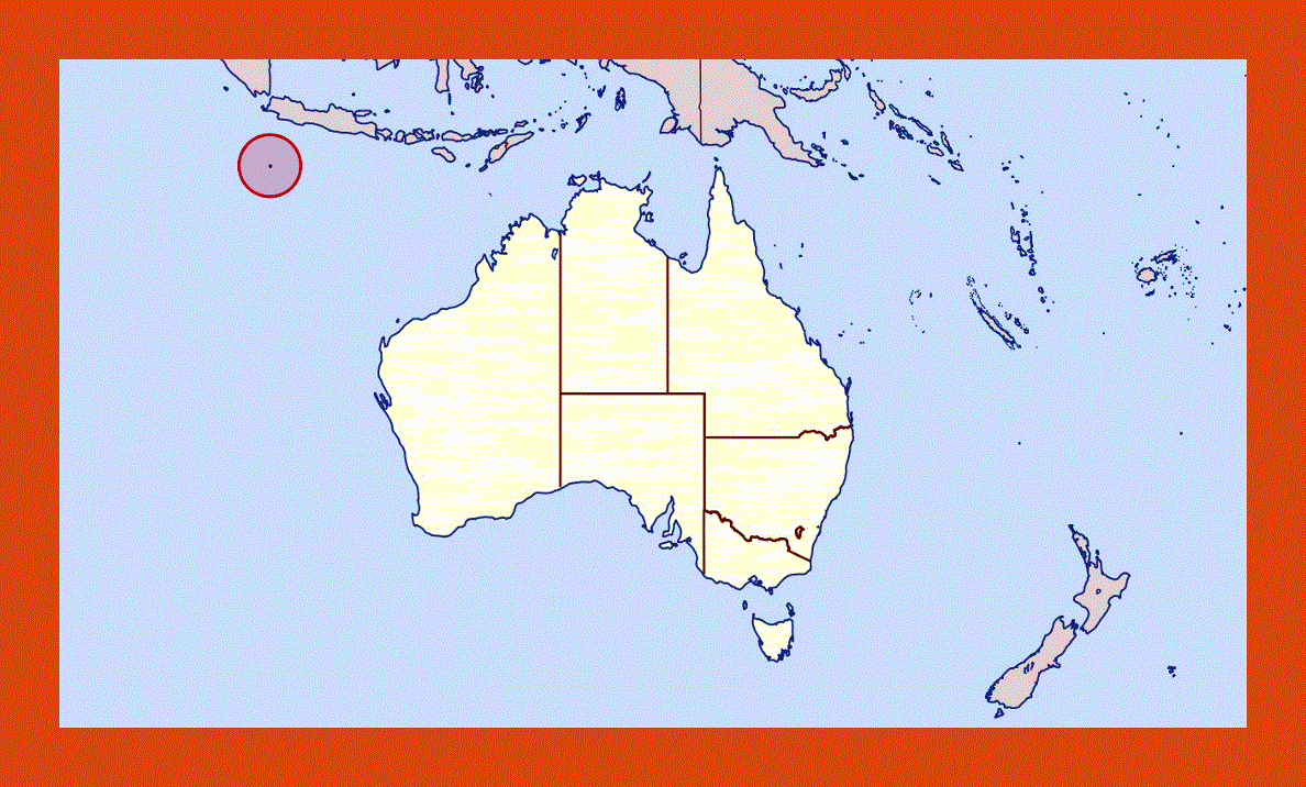 Location map of Christmas Island
