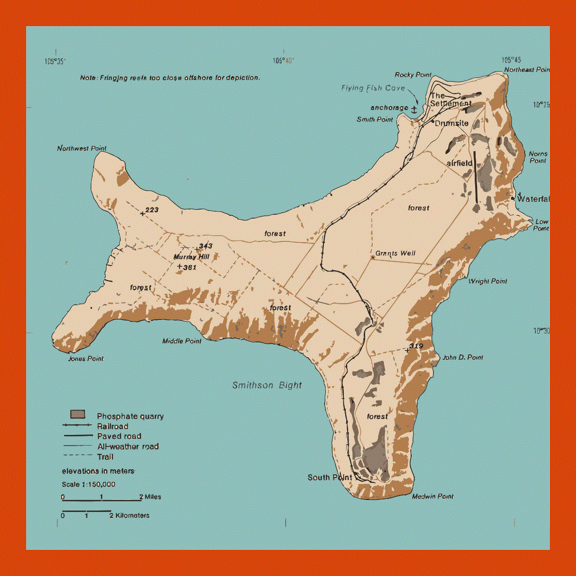 Map of Christmas Island