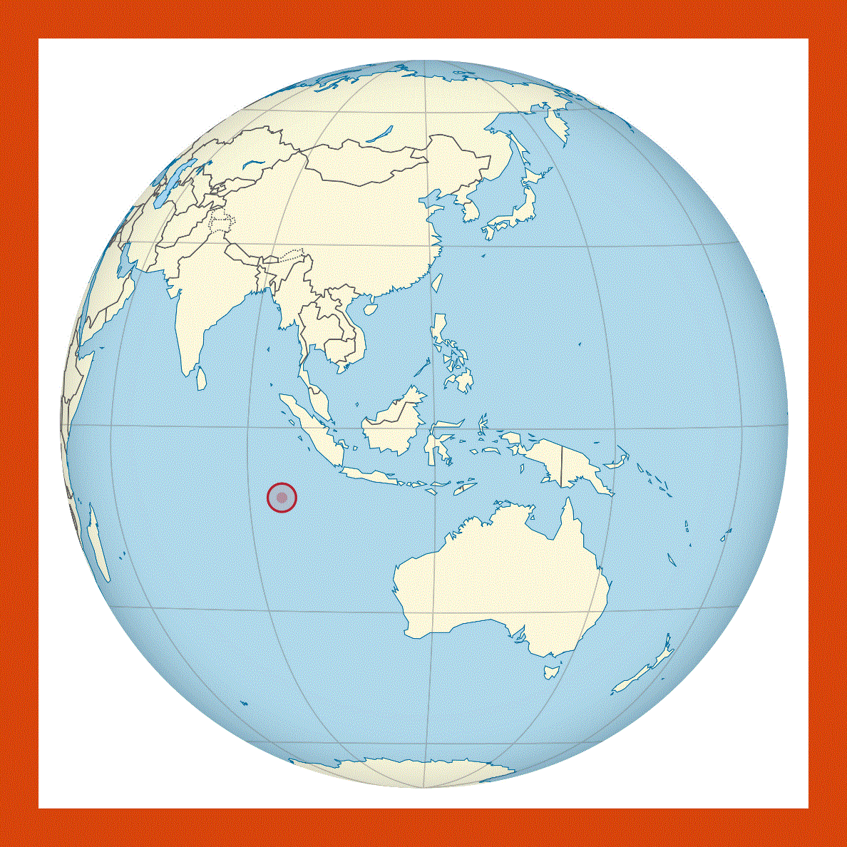 Location map of Cocos (Keeling) Islands