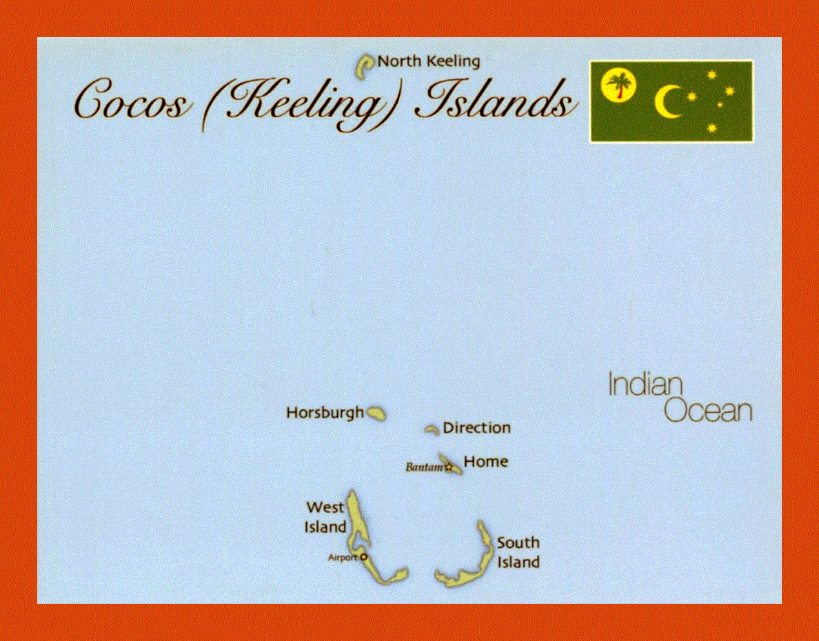 Map of Cocos (Keeling) Islands