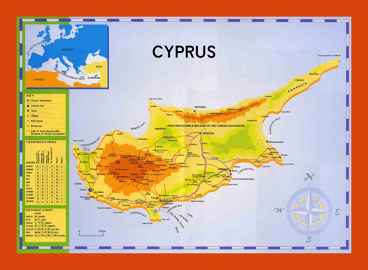 Map of Cyprus