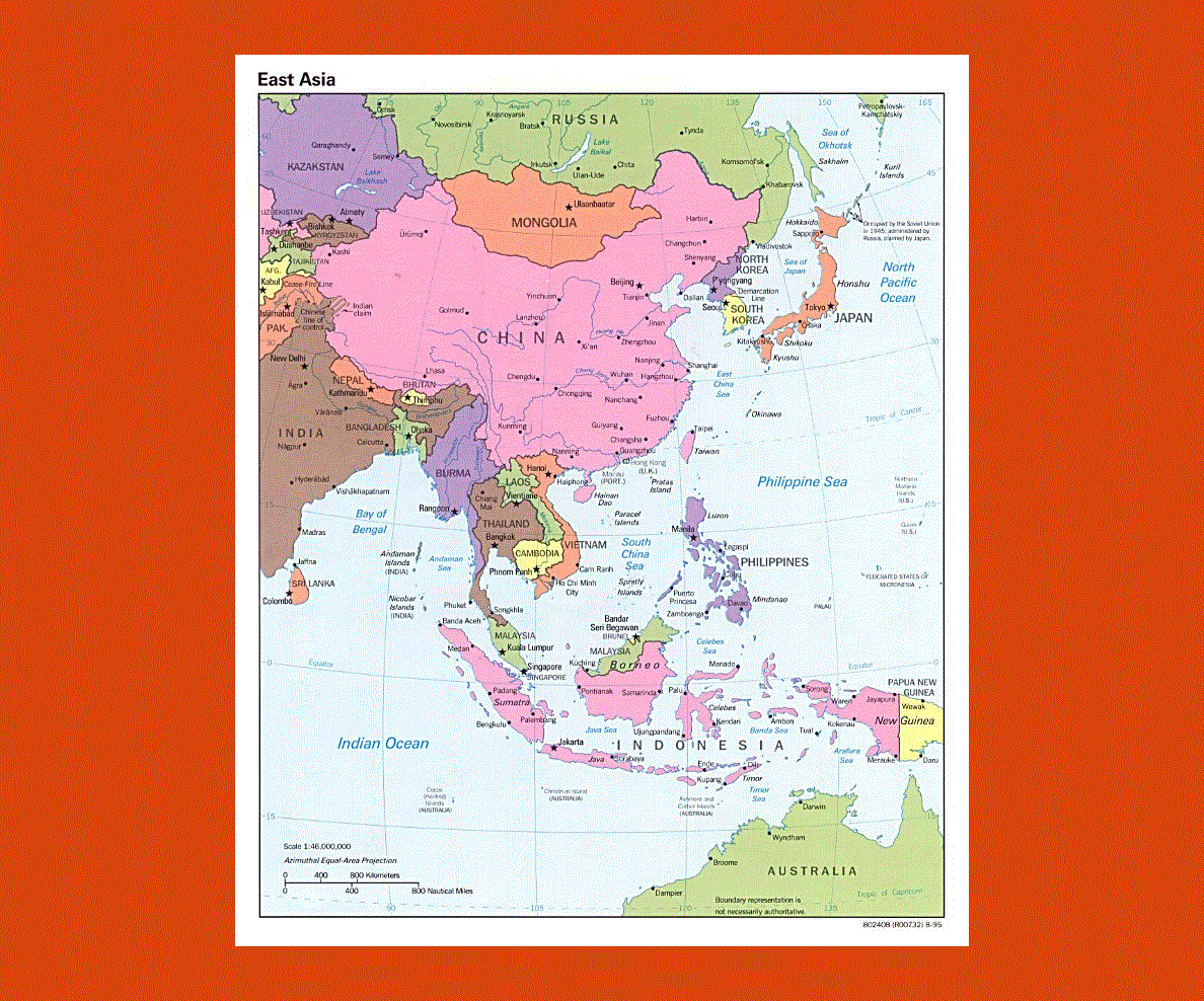 Какая территория восточной азии. Политическая карта Северо Восточной Азии. Страны Северо Восточной Азии на карте. Восточная Азия на карте. Страны Востока карта Азии и дальнего Востока.
