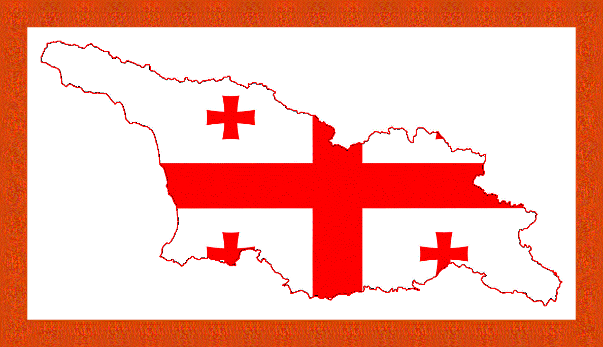 Flag map of Georgia