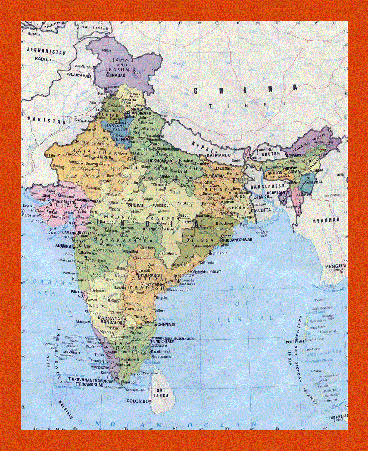 Administrative map of India