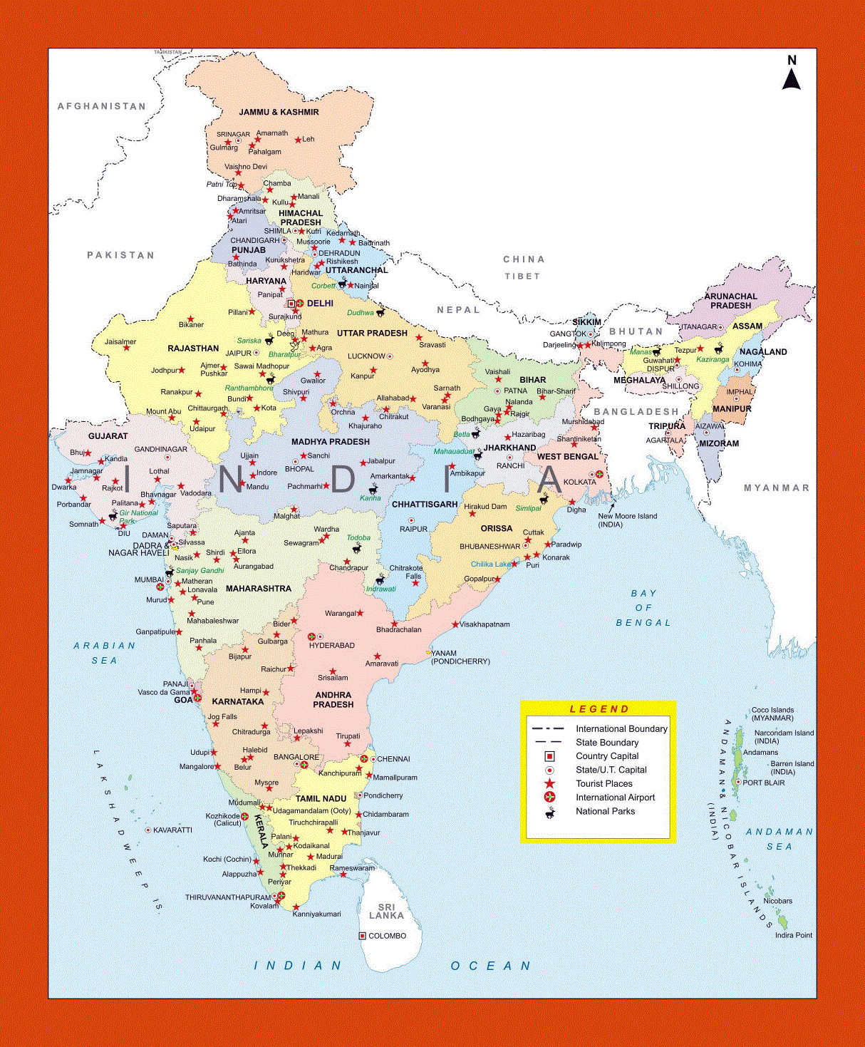 Administrative map of India