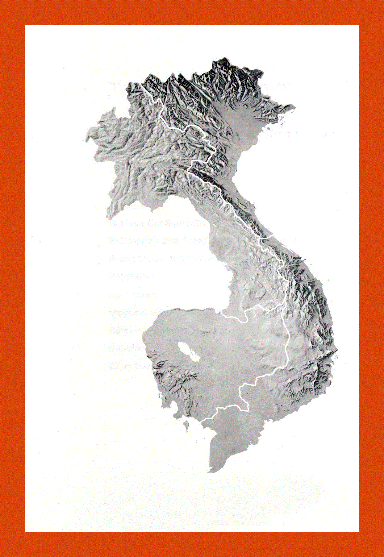 Relief map of Indochina