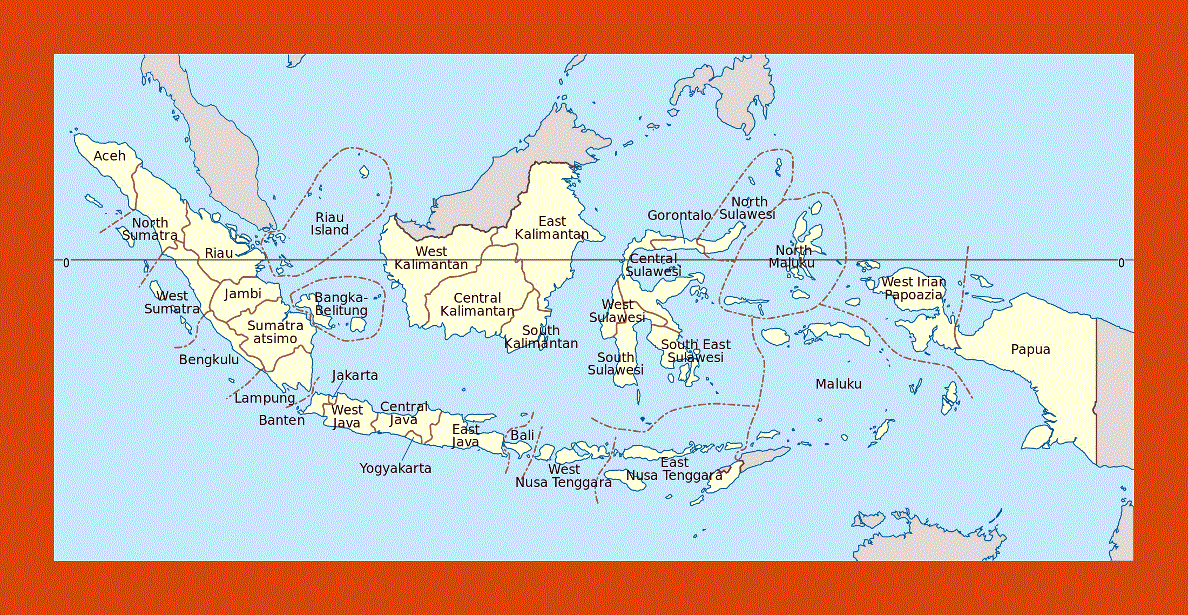 Administrative map of Indonesia
