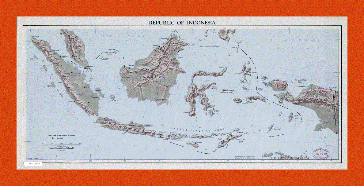Map of Republic of Indonesia - 1957