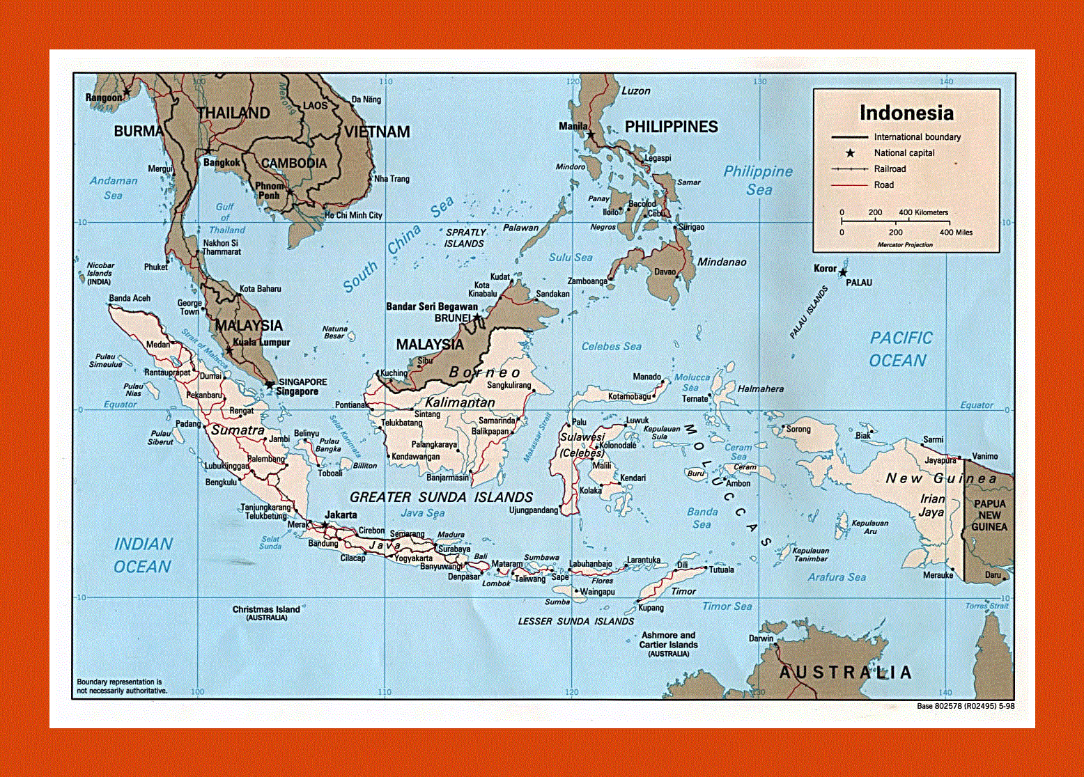 Map Of Indonesia Political 88 World Maps