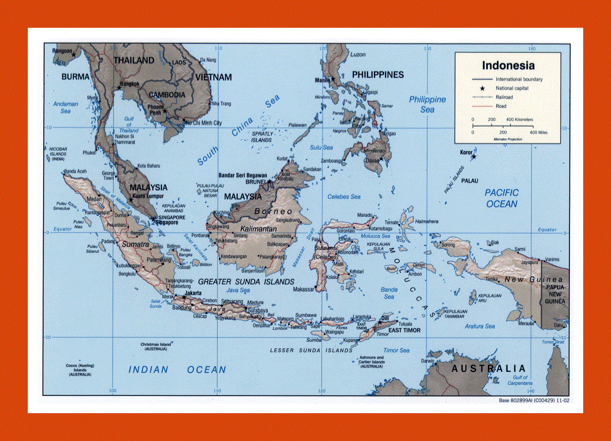 Political map of Indonesia - 2002