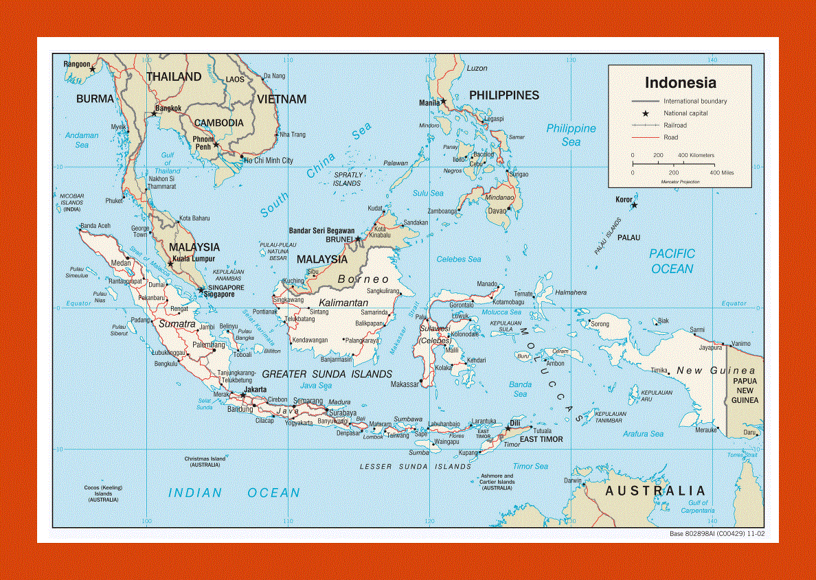 Political map of Indonesia - 2002