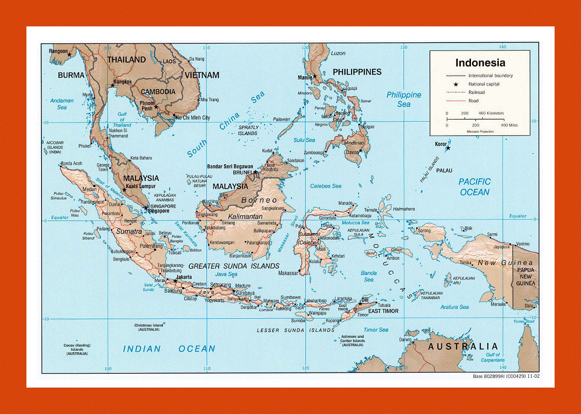 Political map of Indonesia - 2002