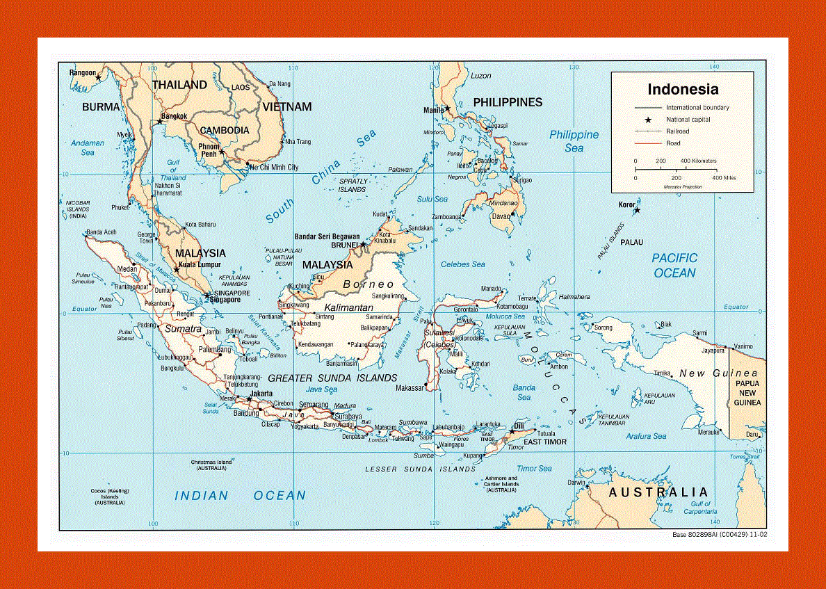 Political map of Indonesia - 2002