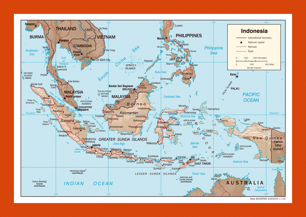 Political map of Indonesia - 2002