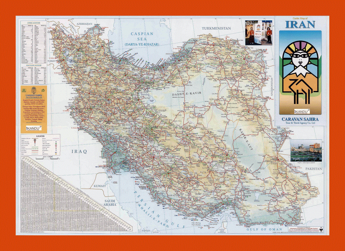 Guide map of Iran
