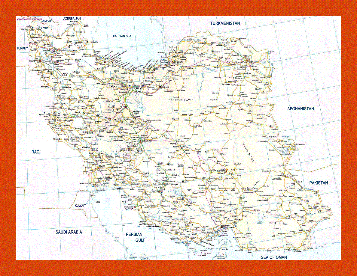 Road map of Iran