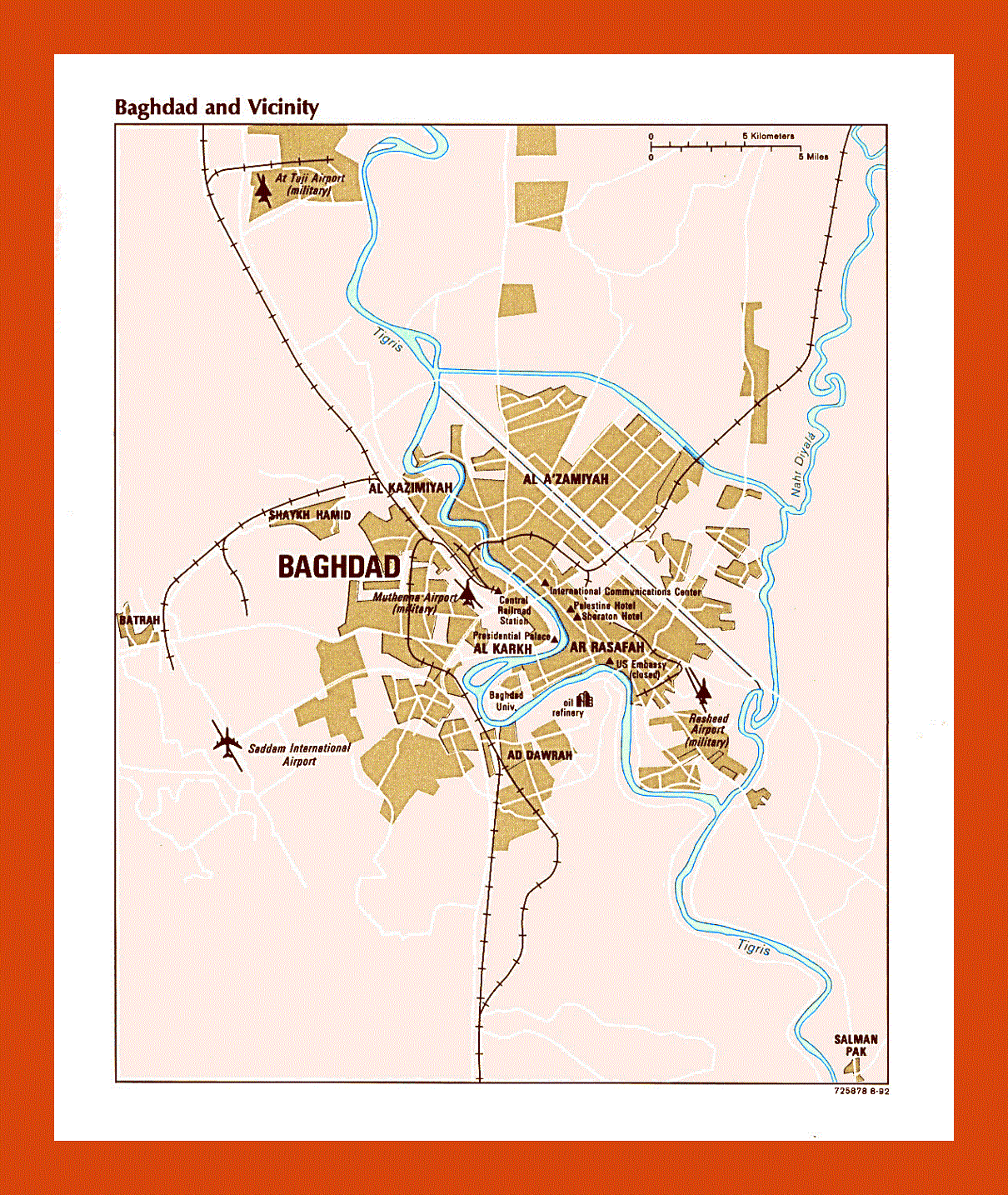 Map of Baghdad and vicinity