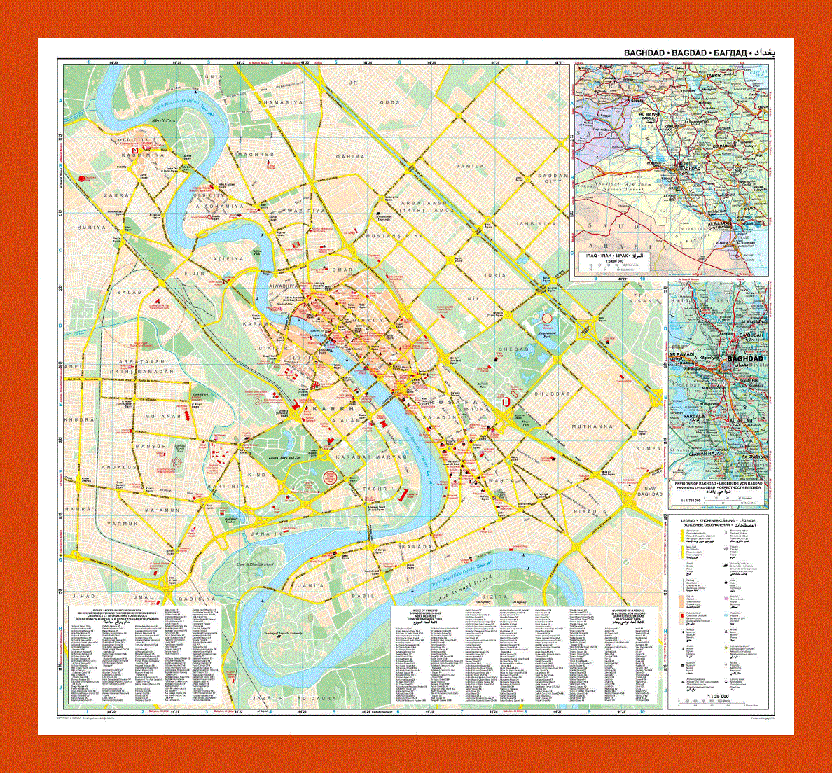 Road map of Baghdad city