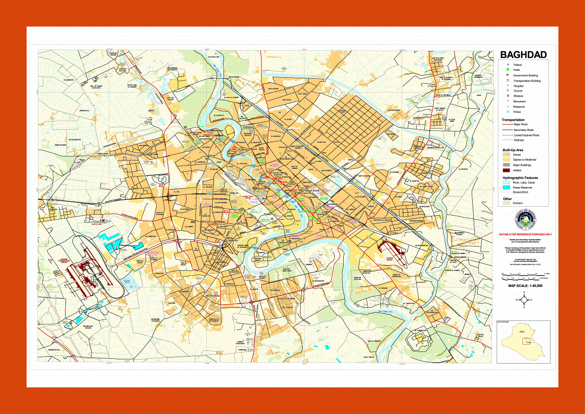 Road map of Baghdad city