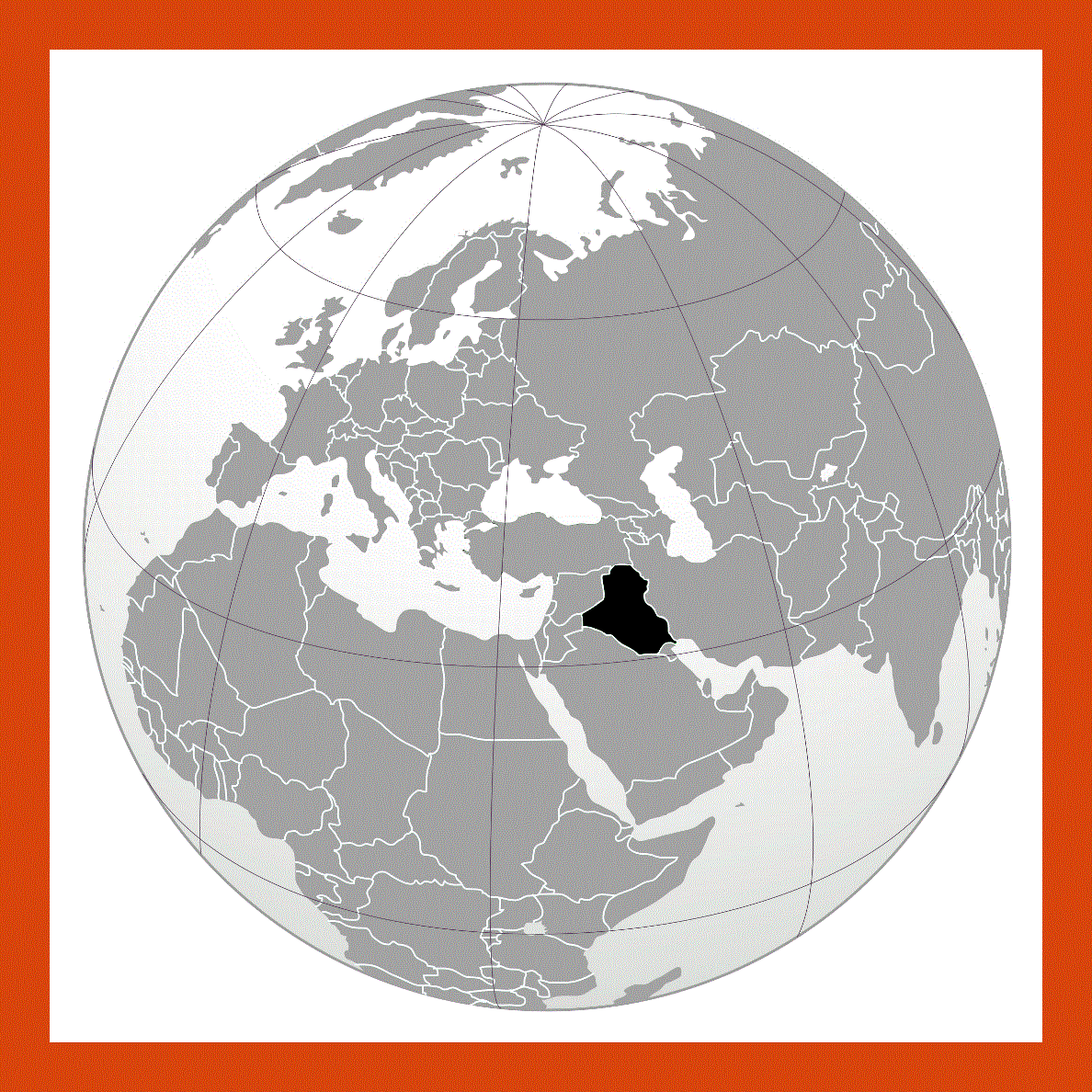 Location map of Iraq