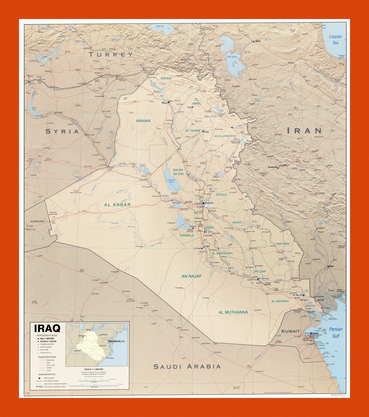 Political map of Iraq - 2004