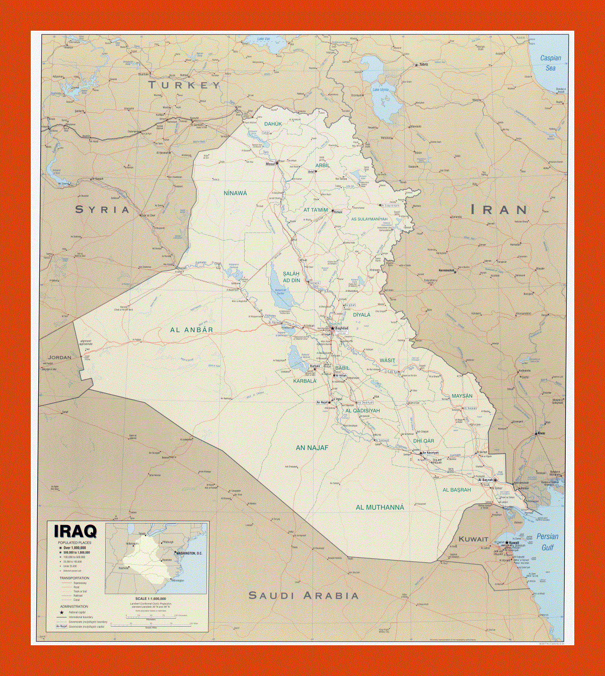 Political map of Iraq - 2004